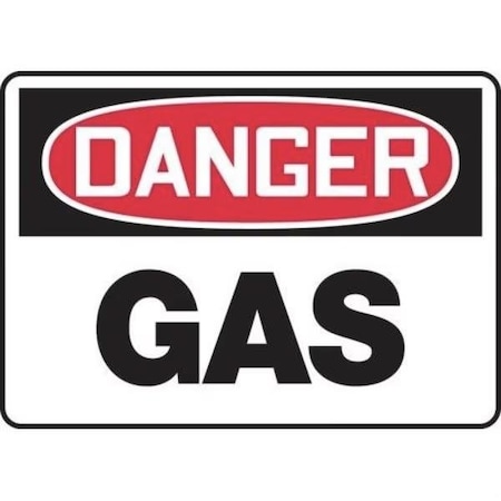 Accuform OSHA DANGER SAFETY SIGN GAS 10 in  X MCHL019VS